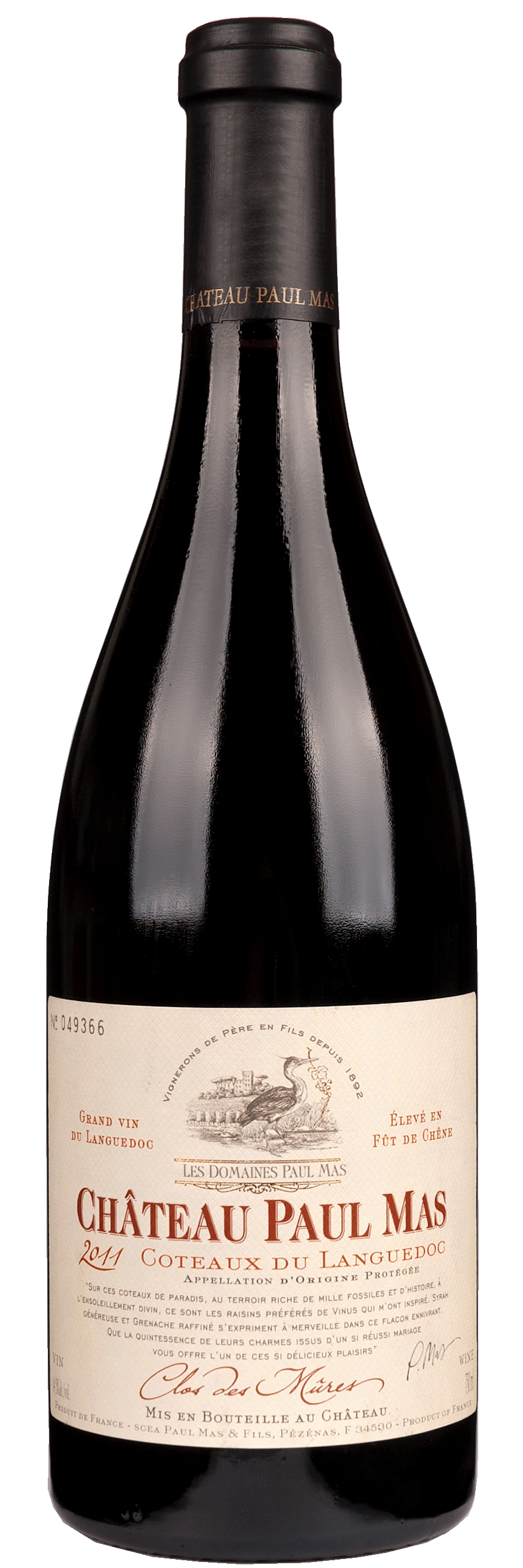 Chateau Paul Mas Clos des Mures Languedoc Rouge