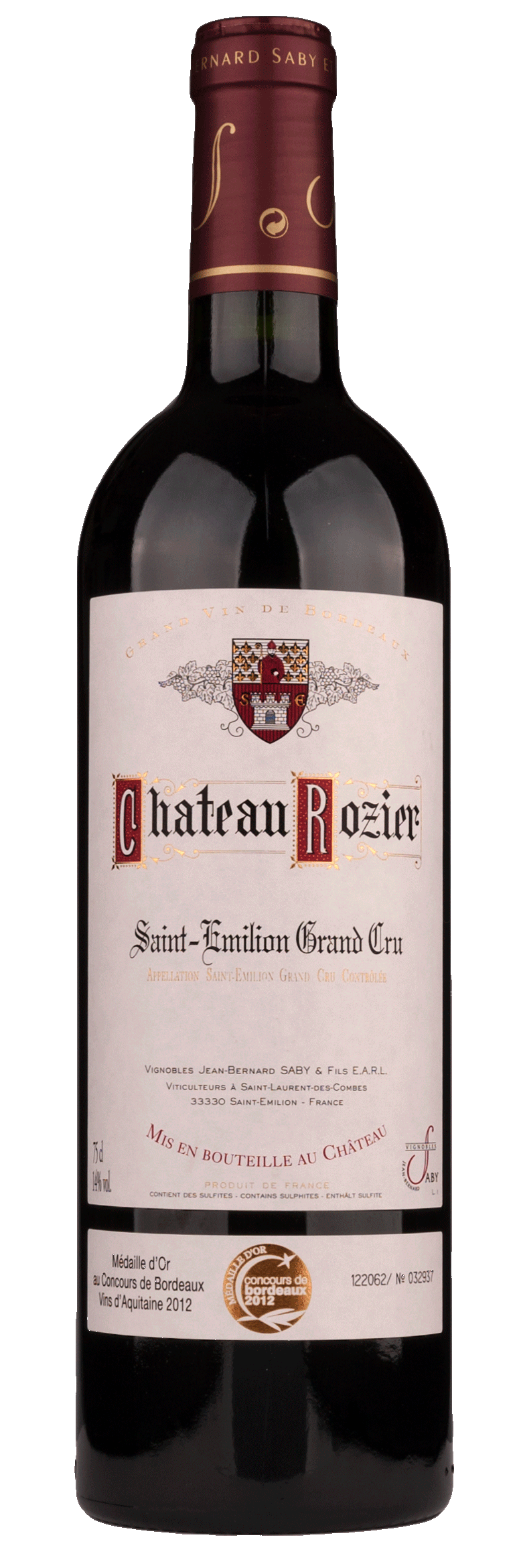 Chateau Rozier Saint Emilion Grand Cru